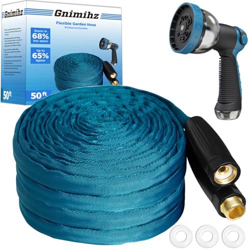 Gnimihz Garden Hose 50ft, Made of TPE(Not PVC),...