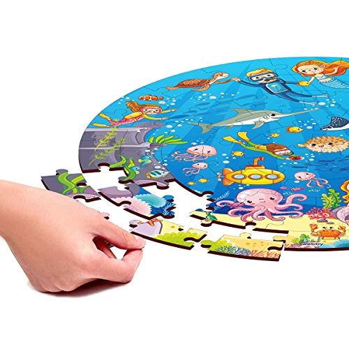 Webby Wooden Ocean Jigsaw Puzzle, 60 Pcs, Multicolor