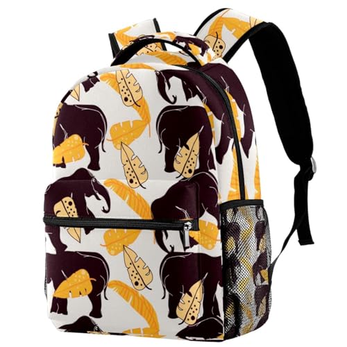 Sac à dos d'école éléphant multicolore pour ados et filles 29x20x40cm