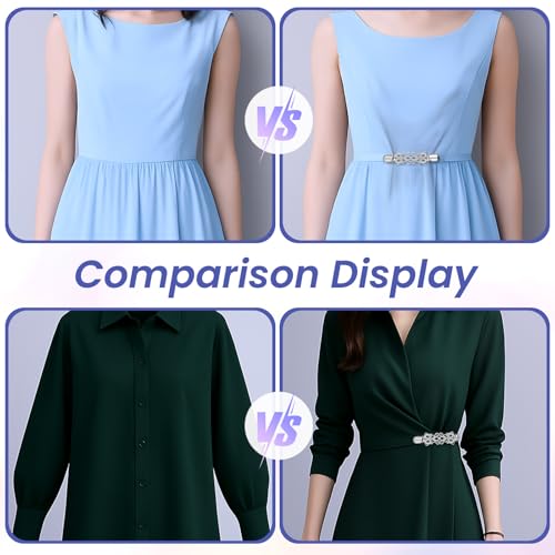 Image of 3pcs Vintage Sweater Clips Shirt Dress Clips Back Cinchs Shawl Cardigan Collar Clip to Tighten Dress Pant Waist Tightener Brooches Decor for Women