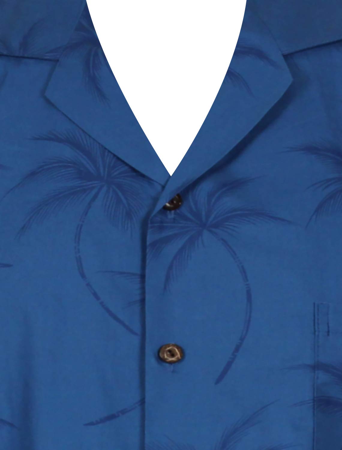 KY‘s | Original Hawaiihemd | Herren | S - 6XL | Kurzarm | Front-Tasche | Hawaii-Print | Palmen Blätter | mehrere Farben