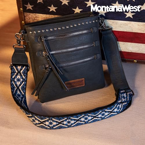 Image of Montana West Crossbody Bags for Women Multi Pocket Cross Body Bag Purses with Guitar Strap