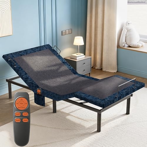 Zhumeiling Patented Design Smart Adjustable Bed Frame Twin XL Adjustable Base with Quiet Motor Zero Gravity & Anti-Snore Easy Assembly Heavy-Duty Metal Support Suitable for Bedroom & Elderly Use