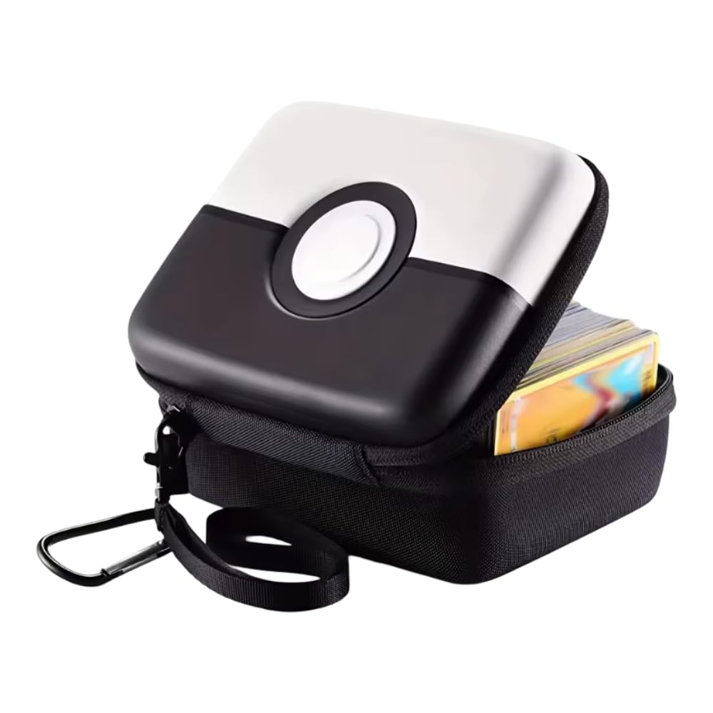 Pokemon | Zipped Trading Card Storage Box/Bag | Holds 400+ Cards | With Wrist Strap | Black