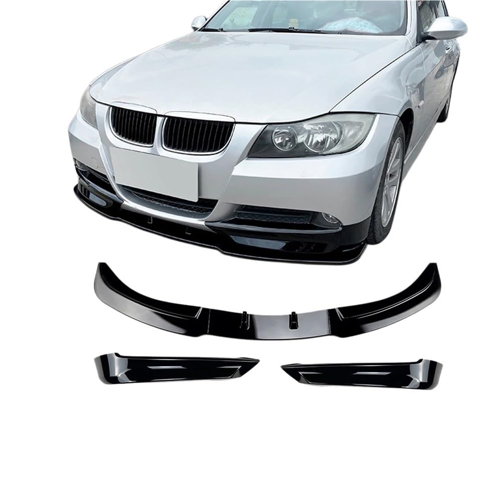Kompatybilny z BMW serii 3 E90 E91 Early 320i 325i 2005-2008 przedni zderzak samochodowy Spoiler część rozdzielająca nakładki zderzaka dyfuzor akcesoria samochodowe Tuning(Carbon Fiber Look A)