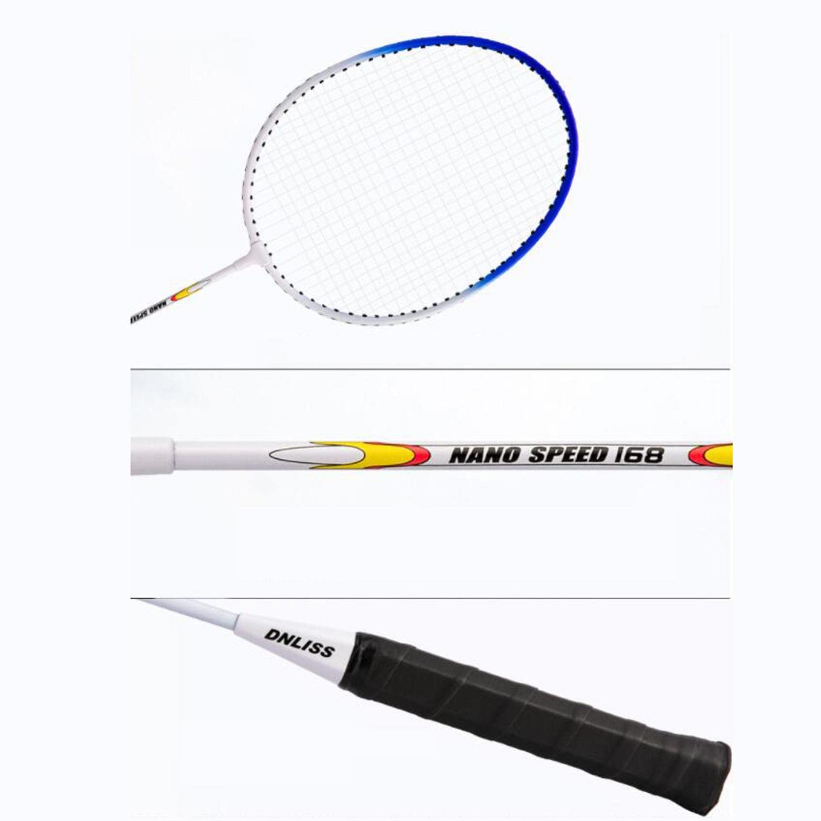 2 Stück Badminton Schläger Set mit Stabilem Rahmen Und Leichtem Gewicht als Kinderrackets für Gemeinsames Spielen für Sportförderung Familienfeier