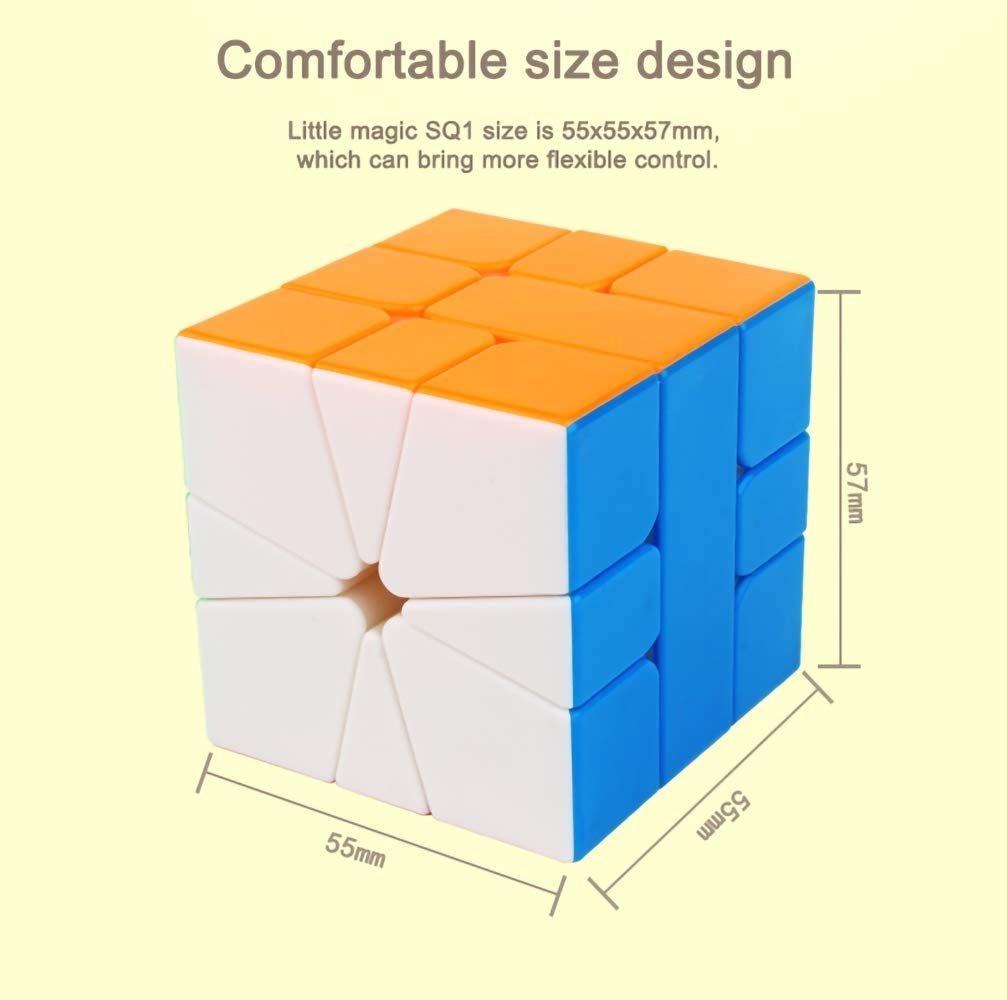 Oostifun OJIN YuXin Little Magic SQ1 Cube Square-1 Cube Smoothly Fast Twist Puzzle Rompicapo Cubo con un cubo treppiede (Senza Adesivo)