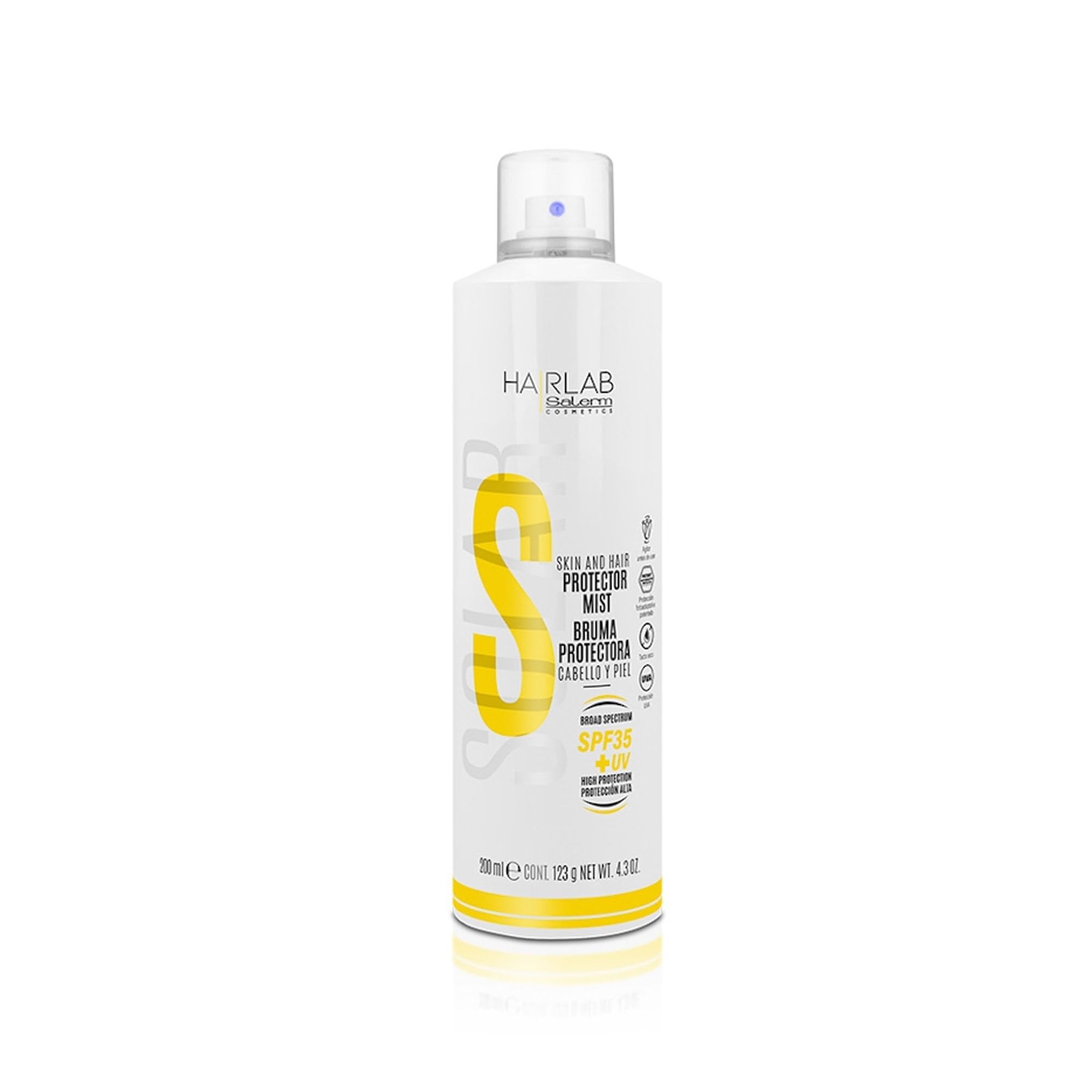 SALERM Hair Lab Solar Bruma Protectora SPF35+ UV 200 ml Antiencrespamiento Vegano