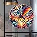 MATIHAY Flying Fire Dragon Acrylic Window Hanging, Gothic Dragon Decorated with Gem Stone Christmas Decoration, Dragon Art Wall Decor Gift for Dragon Lovers (Purple, 7.9