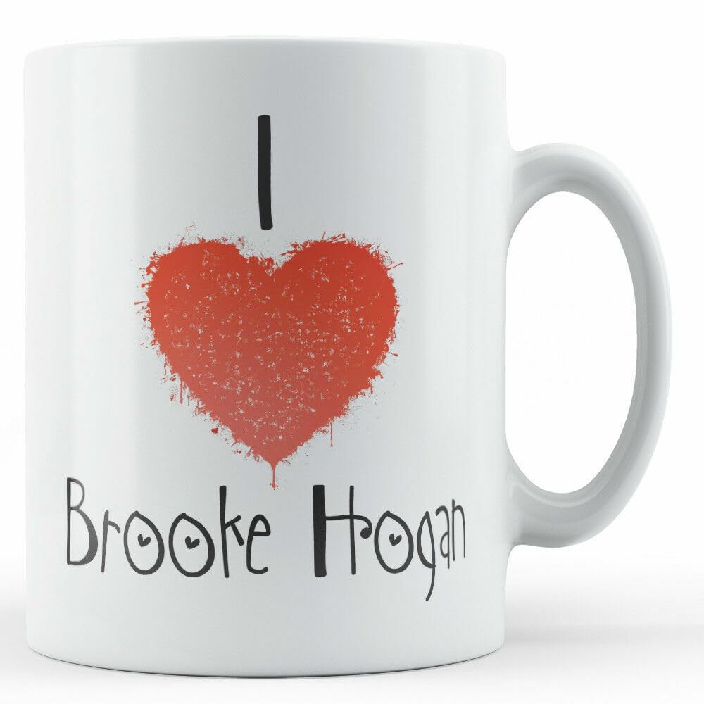 MUGSVILLAMUGSVILLA Decorative Writing I Love Brooke Hogan - Printed Mug Printed Coffee and Tea Ceramic Mug- 320 ML Ceramic Coffee Mug 9101