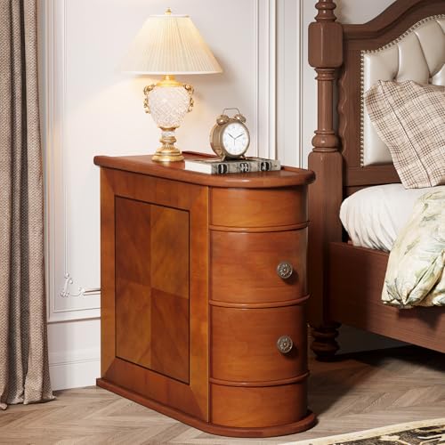 値下アメリカ Tribesigns ベッドサイドテーブル オーク材 アンティー 値下アメリカ Tribesigns ベッドサイドテーブル オーク材 アン