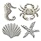 Sea Horse Starfish Seashell And Crab Drawer Pulls Handles For