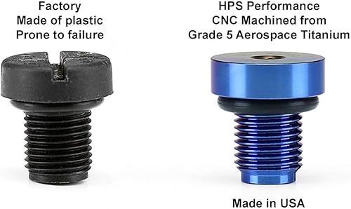 Miniatura 2 de Tornillo de purga de refrigerante de titanio reemplaza el plástico OEM HW22-1001