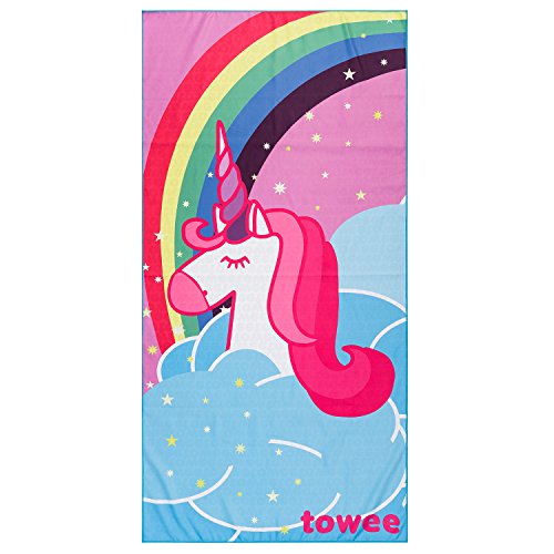 Serviette pour les enfants motif licorne drap de bain 70 x 140 cm