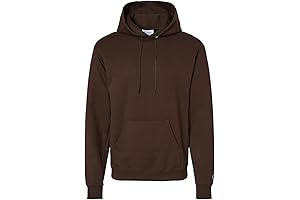 Men's XL Powerblend Chocolate Brown Hooded Sweatshirt: Comfort Meets Style