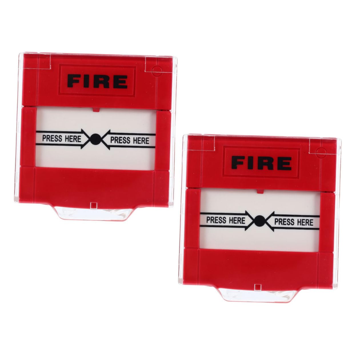 Panel de Emergencia contra Incendios 2 Interruptores Manuales de Botón Rojo, Diseño de Respuesta Rápida y Plástico para Hoteles y Espacios Privados