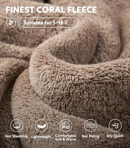 DAVID ARCHY Mens Bathrobes with Hood Microfiber Fleece Warm and High Absorbent Towel Robe for Men4