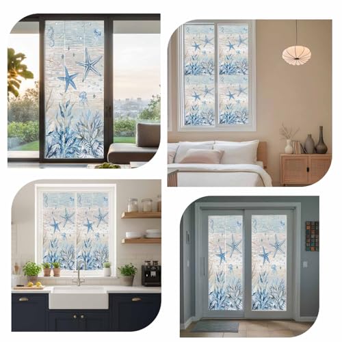Película de privacidad para ventana frost, azul, 17.7 x 78.7 pulg miniatura 7