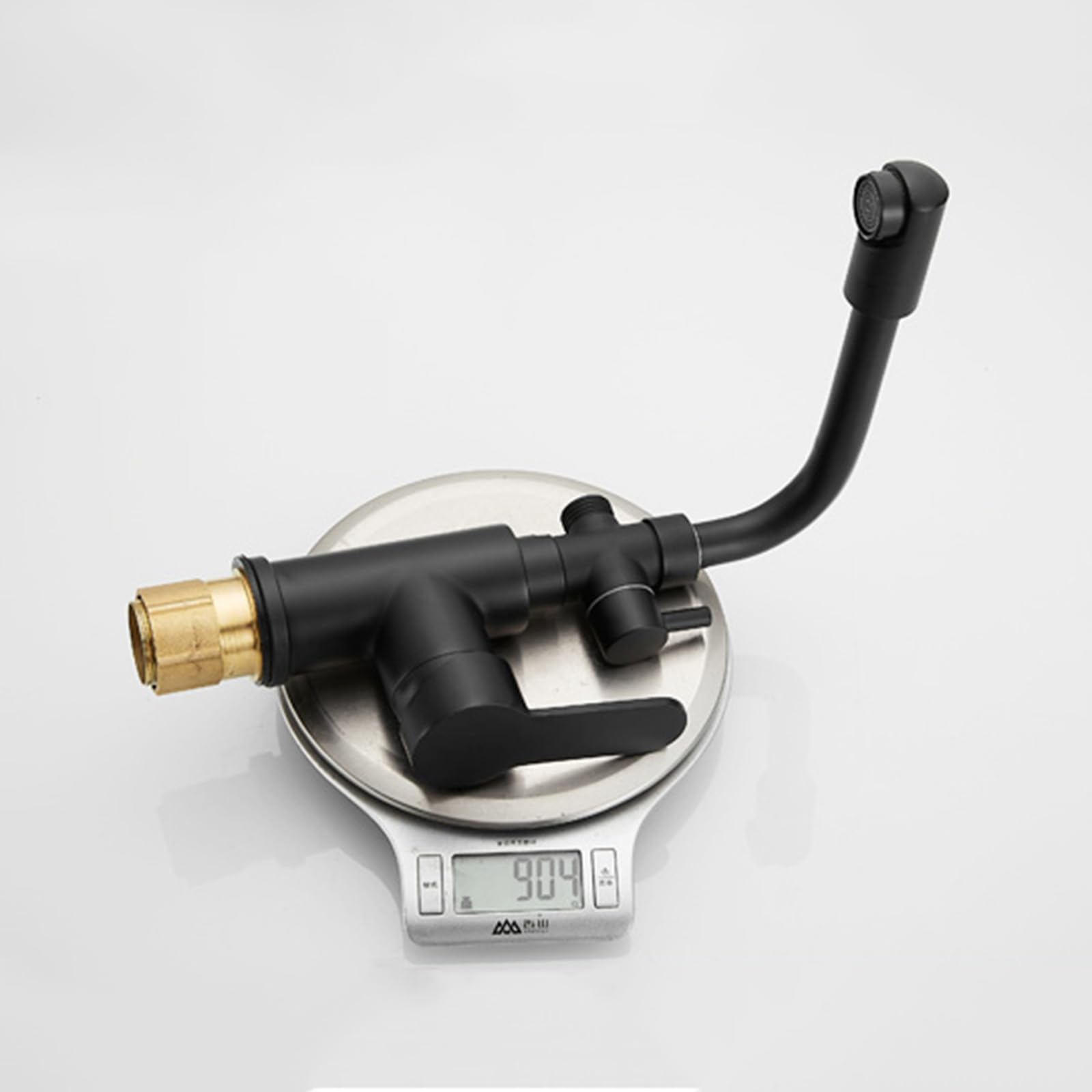 Grifos para Lavabos De Baño Grifo con conector De 1/2 Pulgadas Grifo Lavadora Doble Salida Agua Fría Y Caliente Un Solo Orificio,Plata