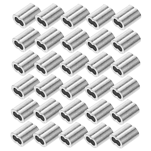 CIYODO 200pcs 3mm Aluminum Loop Oval Fishing Line Connector Crimping Sleeve Kit