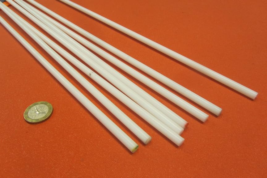 Miniatura 4 de Varilla redonda de acetato natural POM Delrin 0.250 pulgadas (14 pulgadas) de diámetro x 4 pies de longitud, 8 piezas de 32 pies en total
