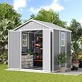 UDPATIO Resin Storage Shed 8 x 6 FT Plastic Outdoor Shed with Lockable Door