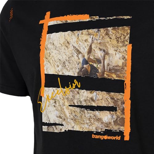 TRANGO Camiseta Excelsior Negro L Hombre