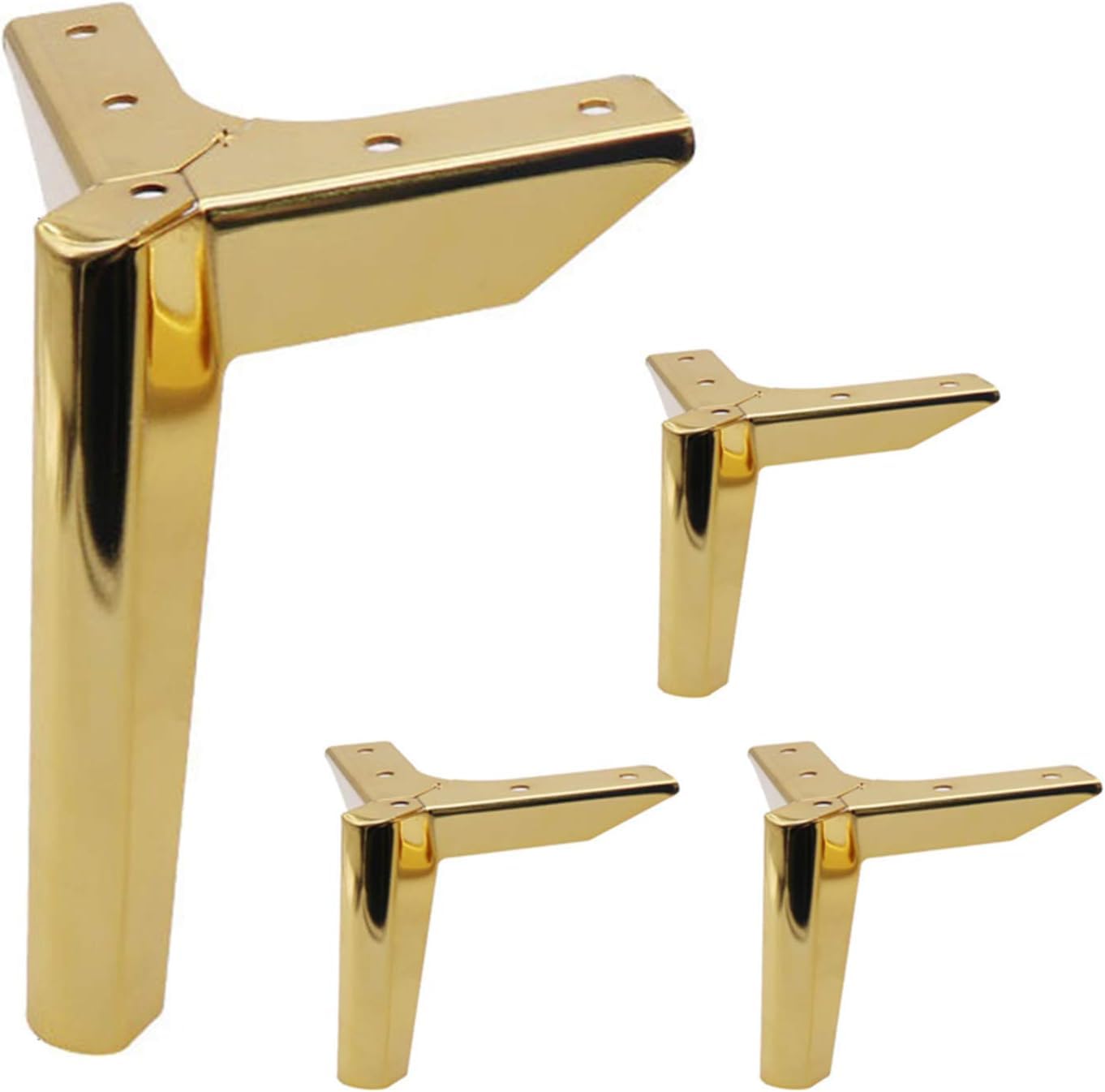 Rhllvj Gold Metal Sofa Feet Furniture Replacement Feet Heavy Duty Triangular Cabinet Feet Set Of 4, Support Sofa Feet(,80Mm(3.14In))