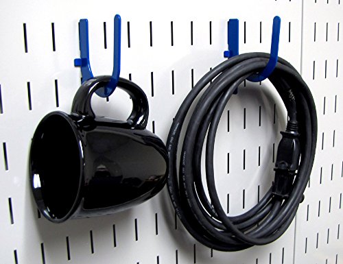 Image of Wall Control 3in Reach U-Hook Accessory inchU inch Shaped Slotted Metal Pegboard Hook Pegboard and Slotted Tool Board - Blue