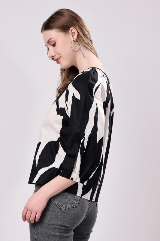 Image of London Hills Women Cotton Regular Fit Top Full Sleeves Top