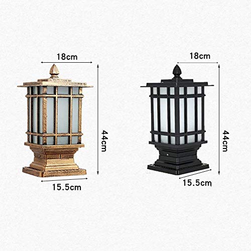 Lampadaire extérieur haut de gamme en alliage d'aluminium style rétro