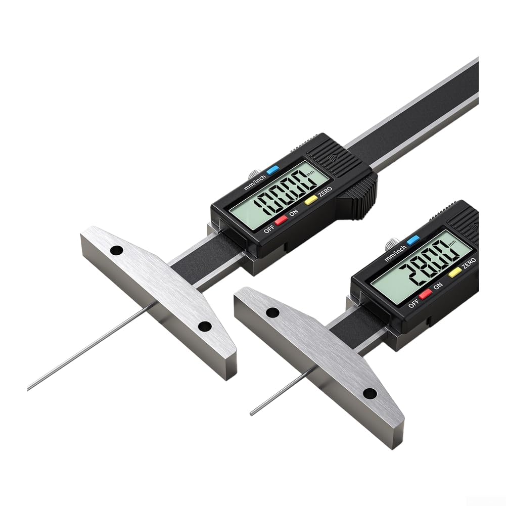 Digitaler Tiefenmessschieber Edelstahl 0.01mm LCD(0-30cm) | LCD Display, 0.01mm für auflösung, automatische Abschaltung, 5 Min Inaktivität, batteriebetrieben