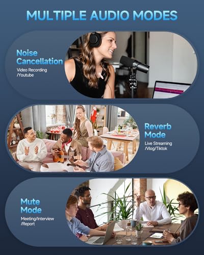 image for Caiord 2 Pack Professional Wireless Lavalier Microphone for iPhone iPa