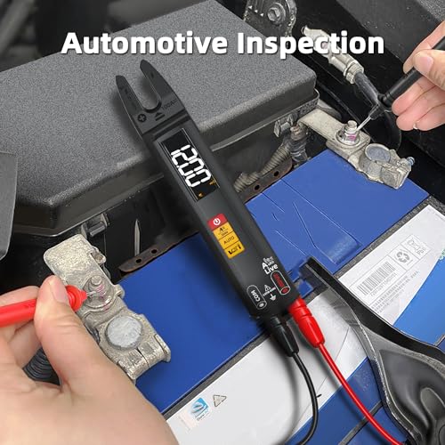 Image of BSIDE Smart Digital Multimeter Tester Open Jaw DC AC Amp Clamp Meter, Rechargeable with Flashlight, Measures Current Resistance Continuity V-Alert Live Check Voltage