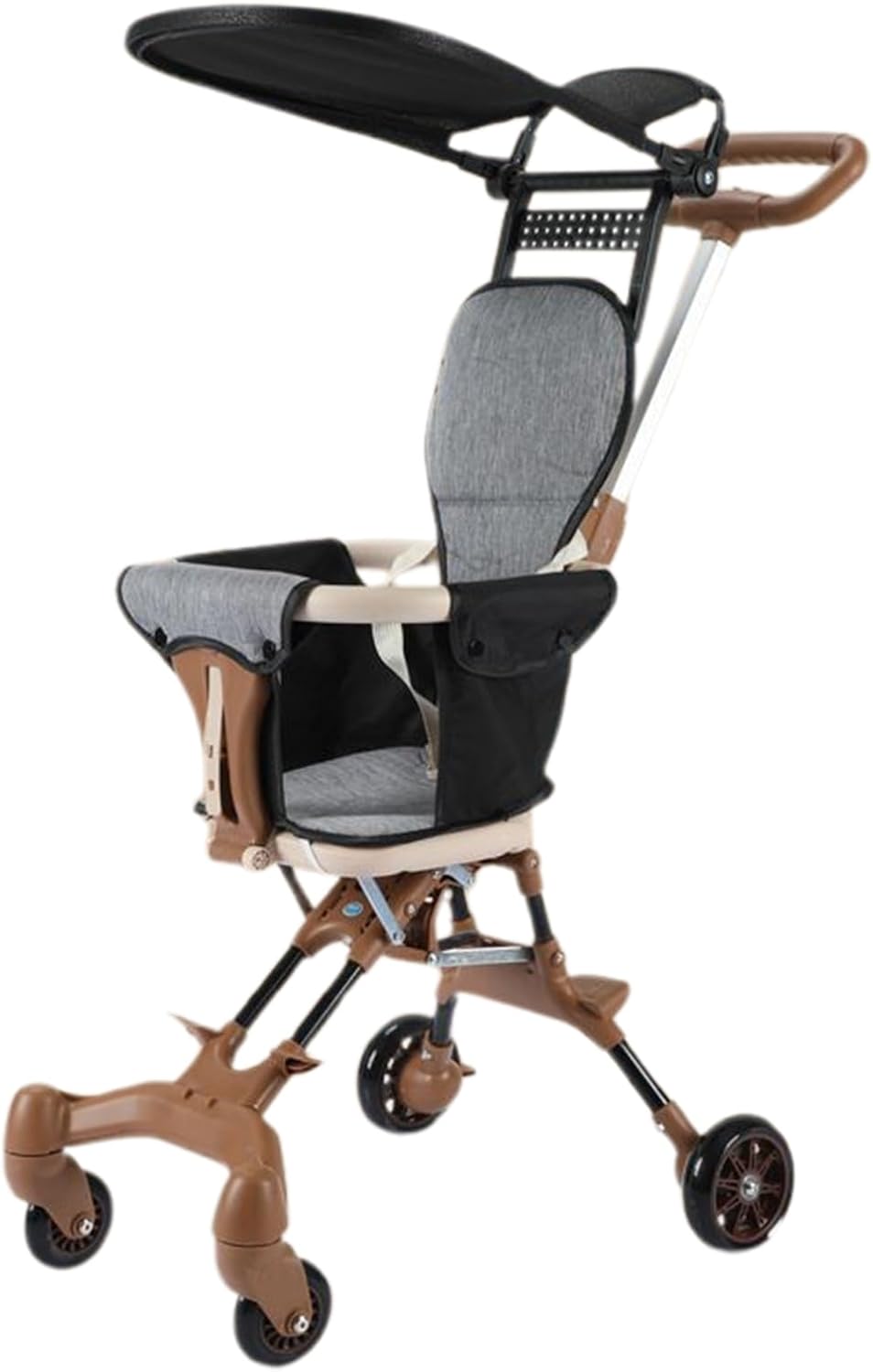 Toddler Travel Stroller – Lightweight Folding Pushchair, Baby Ride Gear | Adjustable Sunshade, Compact Folding System for Airport Security, Road Trips, Daily Errands, Urban Commuting, Vacation Travel