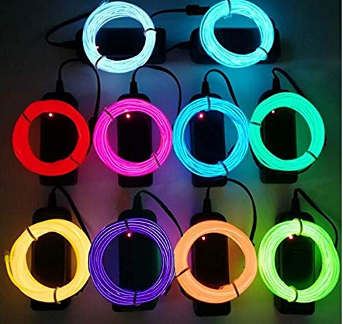 Cable de neón flexible para interior LED, 3 m, cable de neón, luz de neón, luz decorativa, neón, luces (verde) Cover