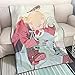 QTRT Fullmetal Alchemist - Edward Sitting sur Alphonse Cou Manger Pomme 3D Imprimé Blanket Anime Cartoon Characters Couverture Souple en Peluche Flanelle Quilt Anime Fans Otaku Literie Cadeau