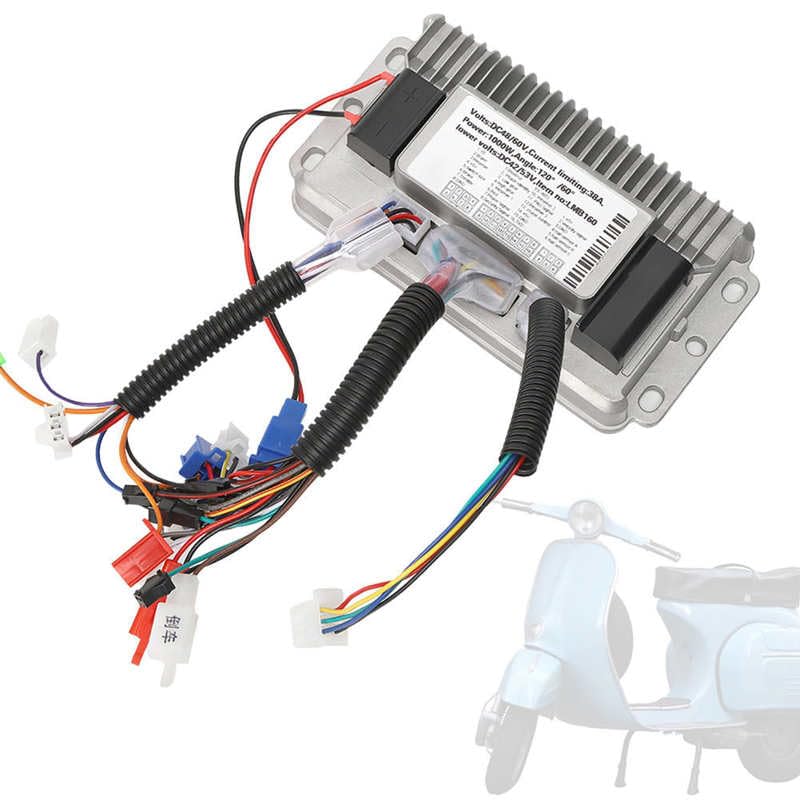 Centralina Monopattino Elettrico 36V 48V 60V 72V 500/1000W Controller Brushless Guscio In Alluminio Bicicletta Elettrica Scooter E-Bike 3 Modalità Regolatore Di Velocità A Onda Sinusoidale Centralina