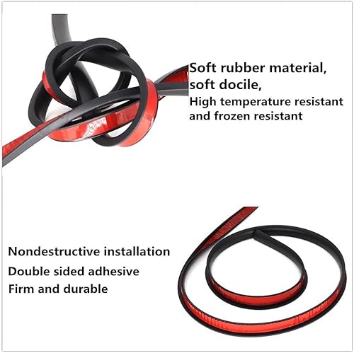 Miniatura 5 de AUTOXBERT - Moldura de borde de guardabarros, sello de goma AUTOXBERT de 3M10 pies, en forma de L, kit de moldeo de borde de puerta, protector de