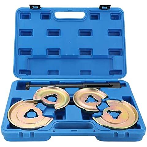 DASBET Suspension Coil Spring Compressor Set 5PCS Front Rear Axle Telescopic Repair Tool Kit Compatible with Mercedes Benz (Golden) Cover