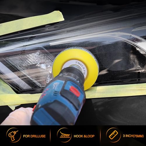 image for POLIWELL Headlight Restoration Kit 3 Easy Steps to Restore Sun Damaged
