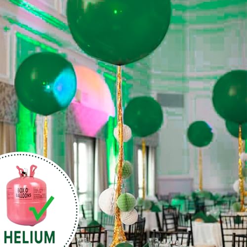 Image of PartyWoo Dark Green Balloons 20pcs 18 Inch Emerald Hunter Forest Green Balloons for Wedding Boy Baby Shower Birthday Christmas Graduation Dinosaur Jungle Golf Theme Party Decorations Green-Y56