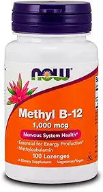 Metil B12 (Methyl B-12) Now Foods100Pastilhas Importado
