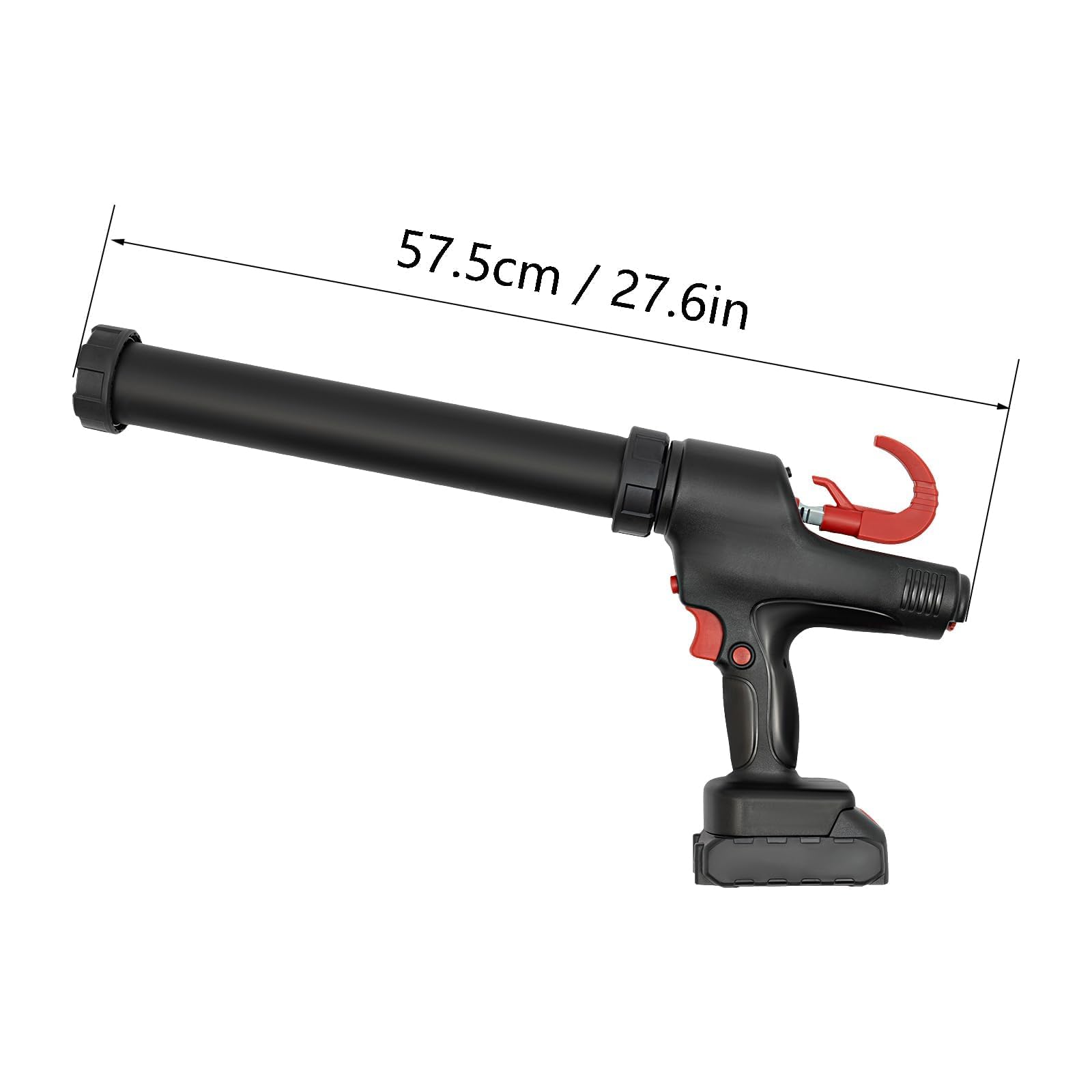 Elektryczny pistolet uszczelniający z ciągiem 8000N, 6 ustawień prędkości, zawiera 2 baterie litowe, kompatybilny z twardym klejem 300 ml i miękkim klejem 600 ml, łatwe w użyciu narzędzie