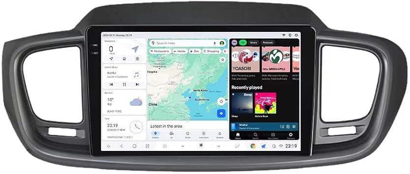 MekedeTech DUDUAUTO DUDU5 Double Din Android 13 Car Radio Wireless Carplay Multimedia Player 9.5 inch Car Head Unit for KIA Sorento 2014 2015 2016 2017,4G RAM 64G ROM
