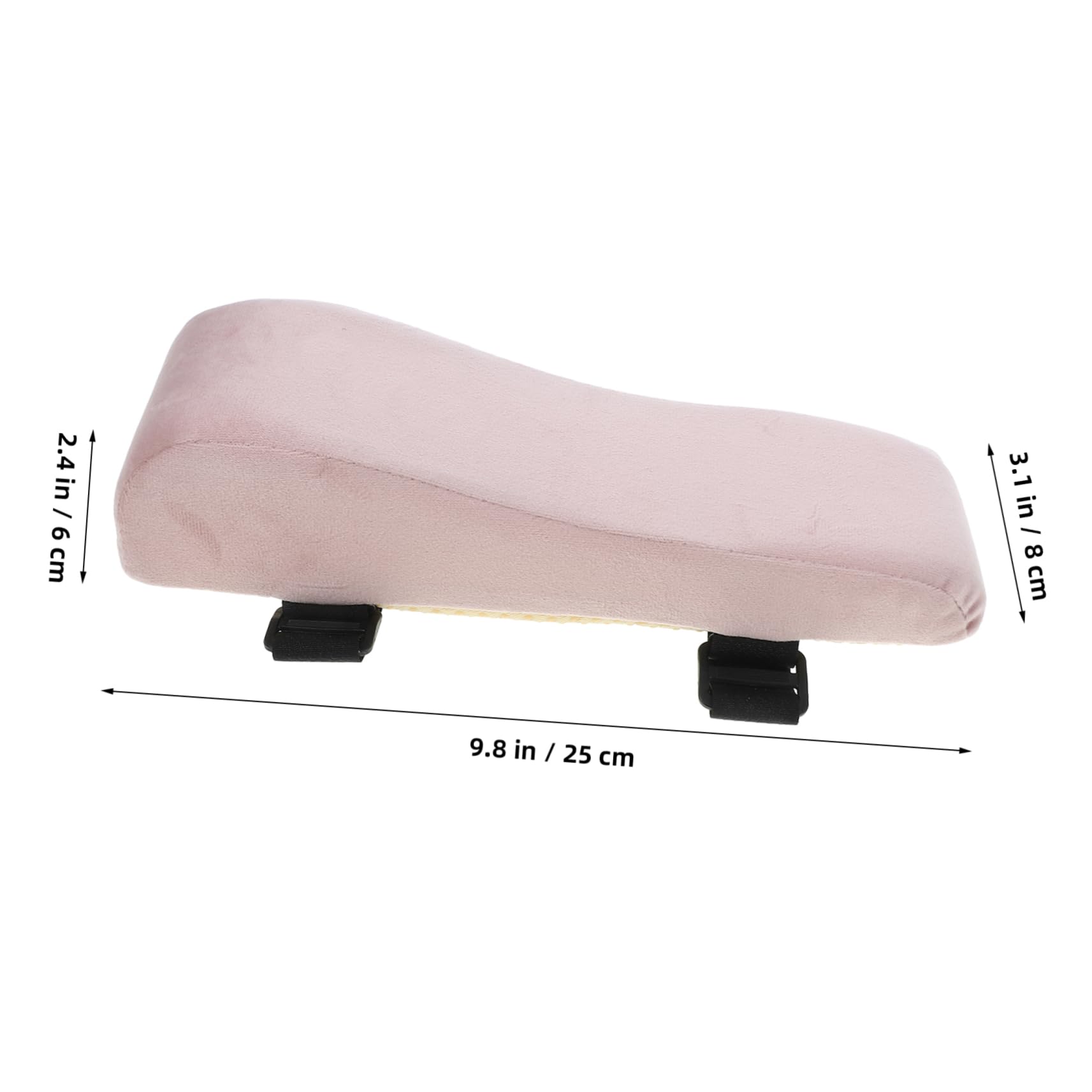 Operitacx 2 Almohadillas para Reposabrazos de Silla, Felpa Rosa, 2 Piezas