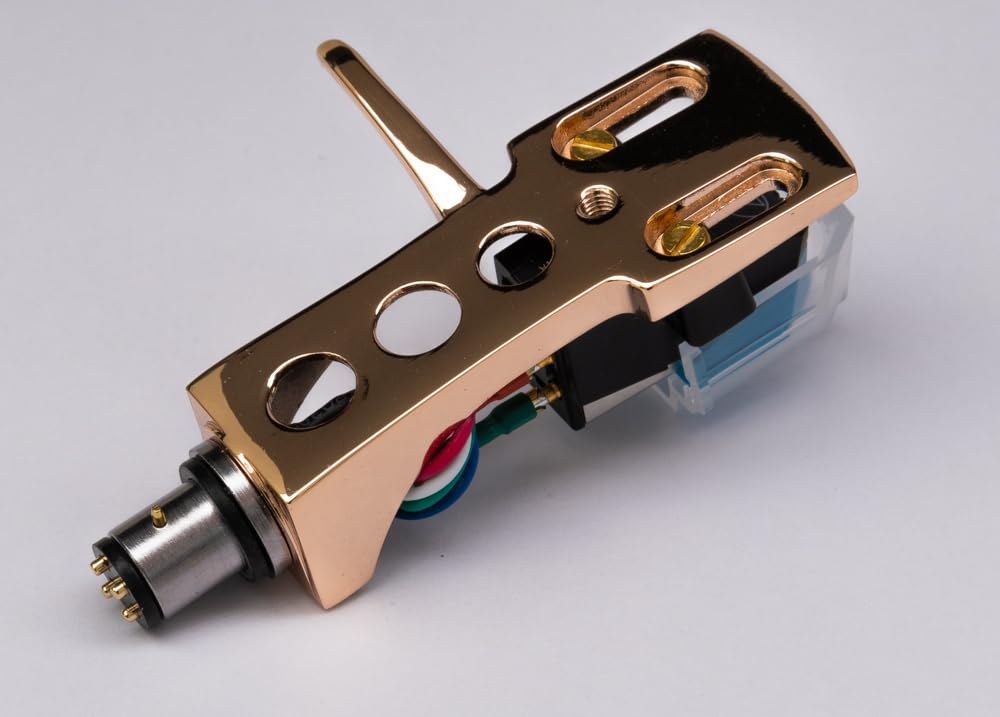Supporto per cartuccia placcato oro rosa, pennino, ago, lubrificante V2 per Technics SL-1400, SL-1401, SL-1410, SL-1500, SL-1510, SL-1650, SL-1900, SL-1950, SL-2000, SL-3310, prodotto in Inghilterra