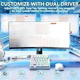 MAMBASNAKE ATTACK SHARK M36 HE 8000Hz Rapid Trigger One Handed Gaming Keyboard, 36 Keys Wired Mini Keyboard with Magnetic Switch, 0.01mm RT Accuracy, SOCD & DKS, RGB Backlits,for PC/Mac, White Contour