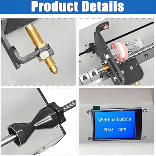 Máquina de bobinado de bobina programable con velocidad ajustable industrial y pantalla LCD digital 8