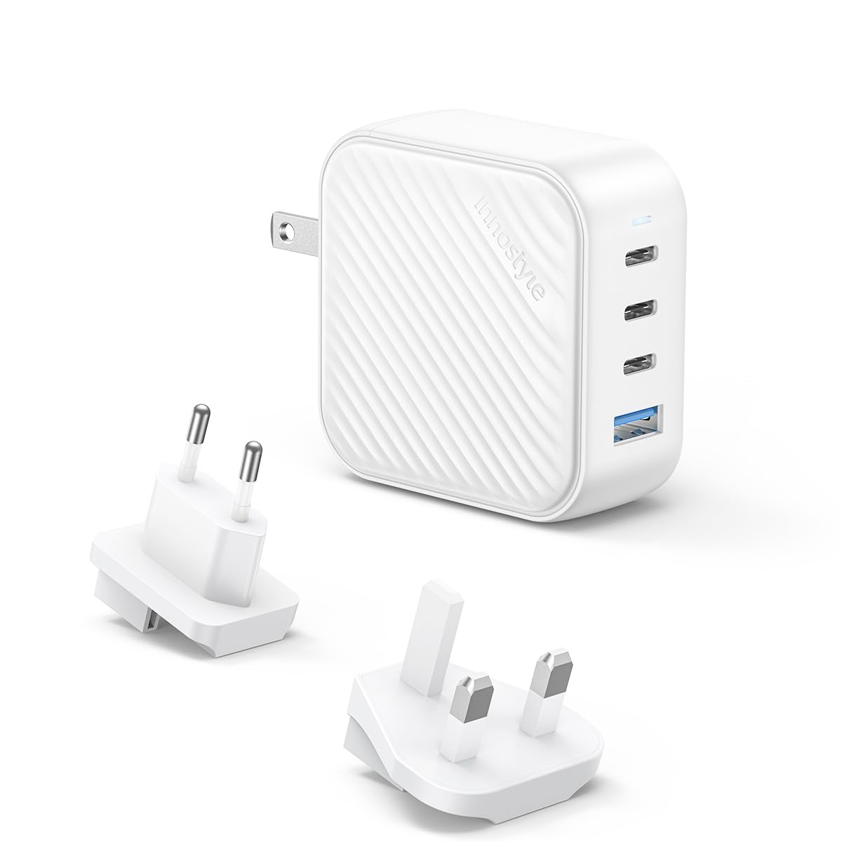 100W USB C Charger 4 Port GaN Foldable Compact Phone Fast Charging Wall Charger Block Power Adapter Compatible with MacBook,iPad,iPhone,Galaxy,Laptop,AirPods,Apple Watch and More